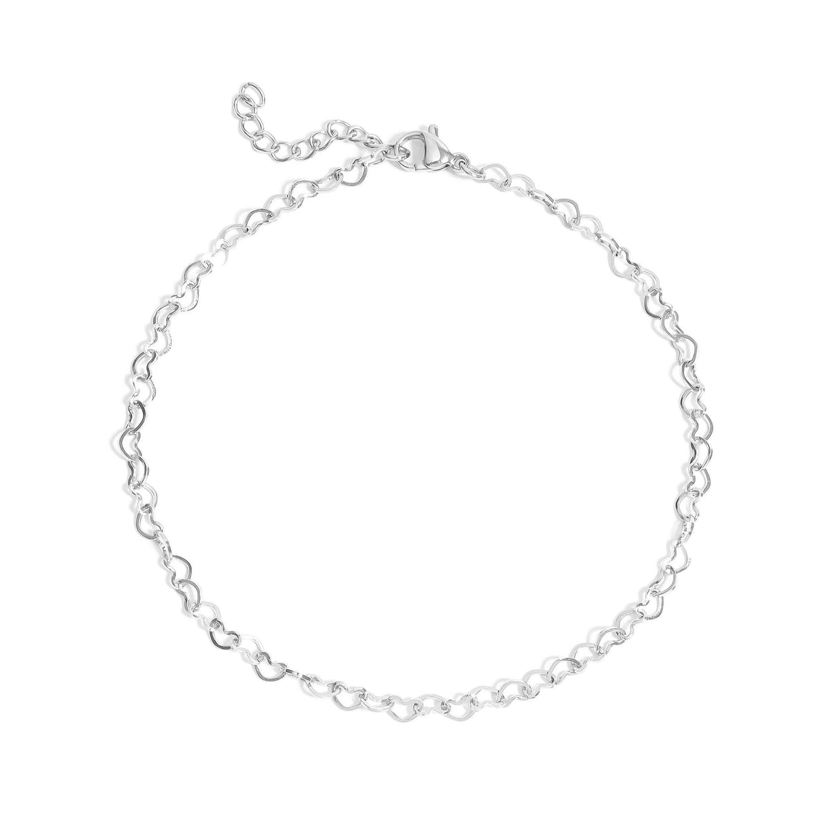 Emotionally Available Linked Hearts Anklet