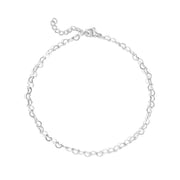 Emotionally Available Linked Hearts Anklet