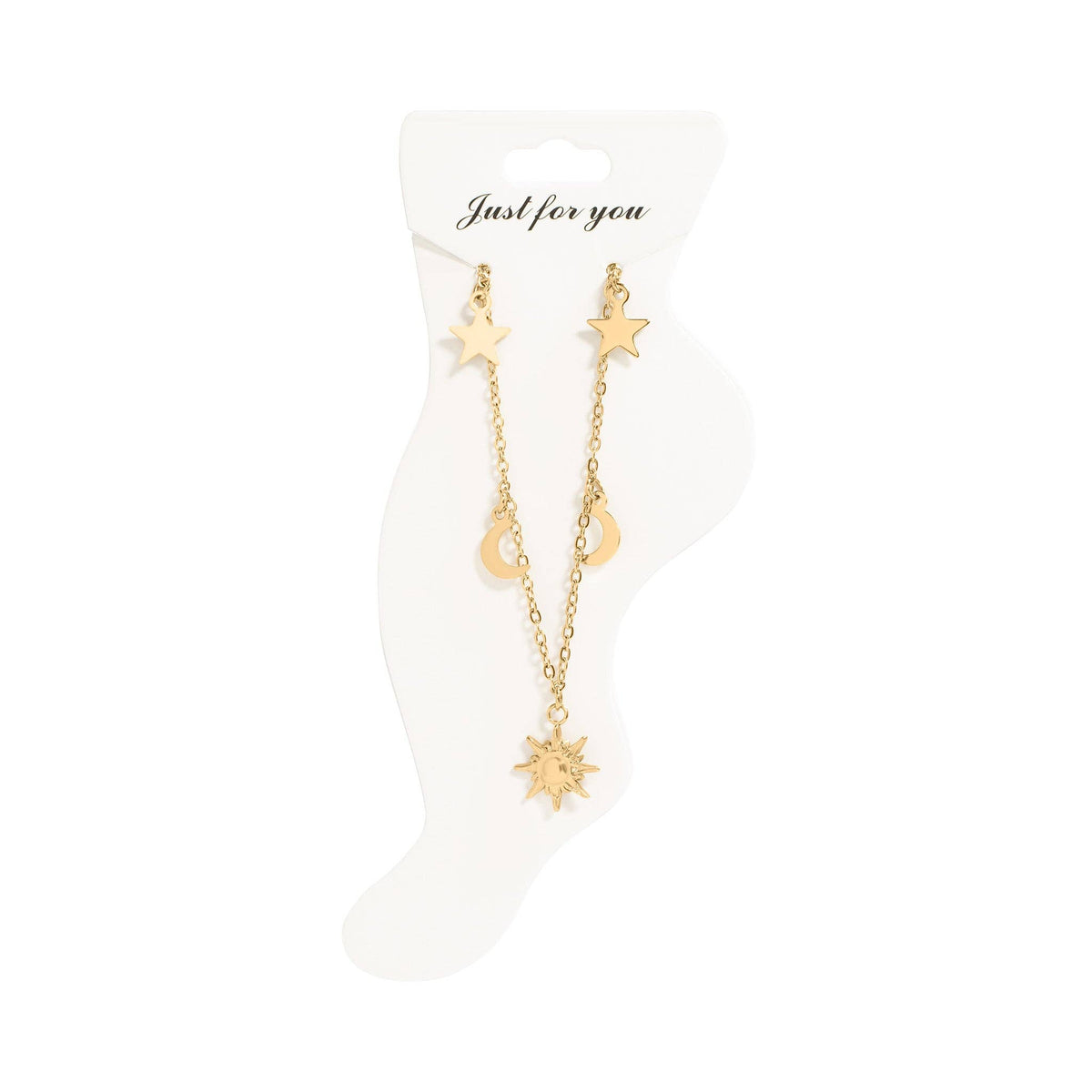Cosmic Foot Freak Moon & Star Anklet