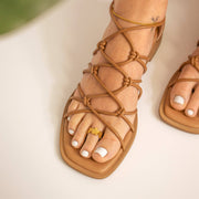 Flower Child With Better Sandals Toe Ring - Silver