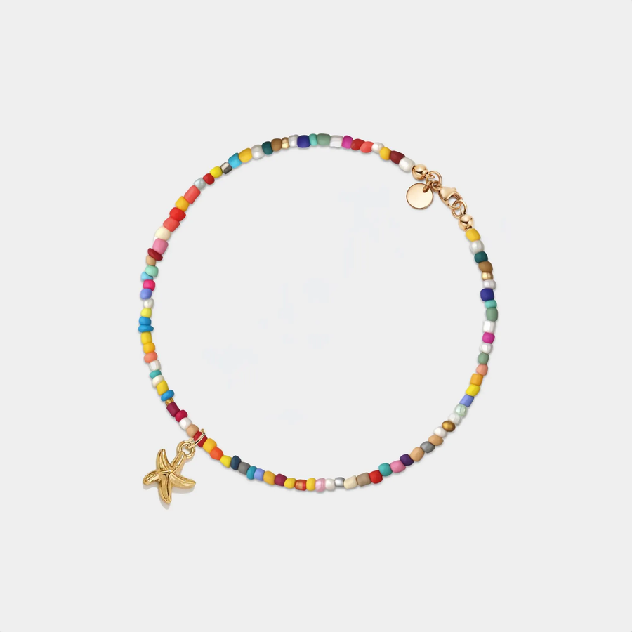 Rainbow Starfish Rave Anklet