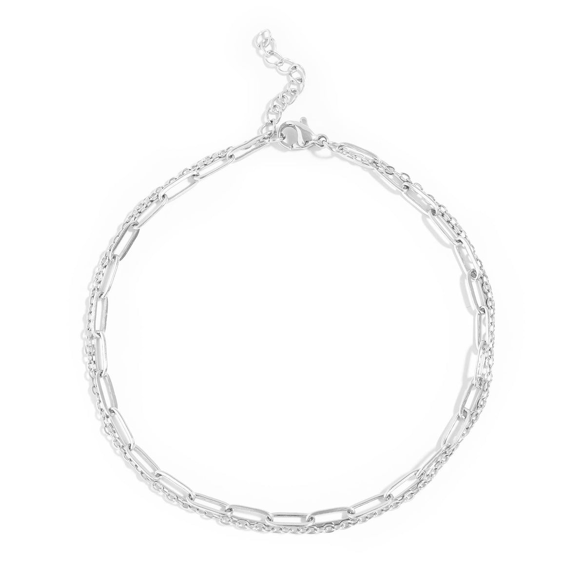 Double Trouble Loop & Paperclip Anklet