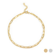Double Trouble Loop & Paperclip Anklet