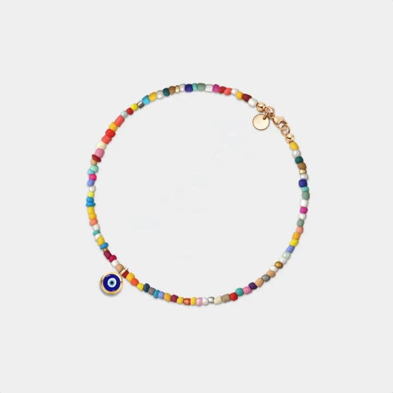 Side Eye Protection Rainbow Anklet