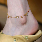 Starfish Royalty Boho Anklet