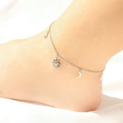 Cosmic Foot Freak Moon & Star Anklet