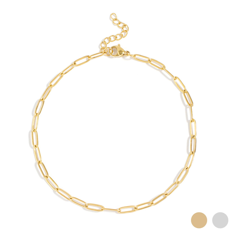 Office Supply Rebellion Paperclip Anklet