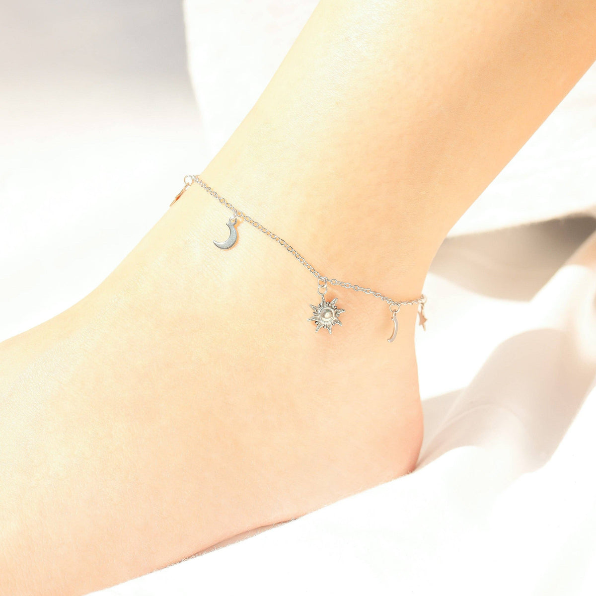 Cosmic Foot Freak Moon & Star Anklet