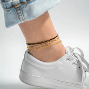 Emotionally Available Linked Hearts Anklet