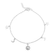 Cosmic Foot Freak Moon & Star Anklet