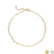 Emotionally Available Linked Hearts Anklet