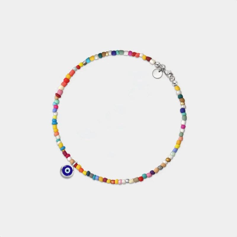 Side Eye Protection Rainbow Anklet