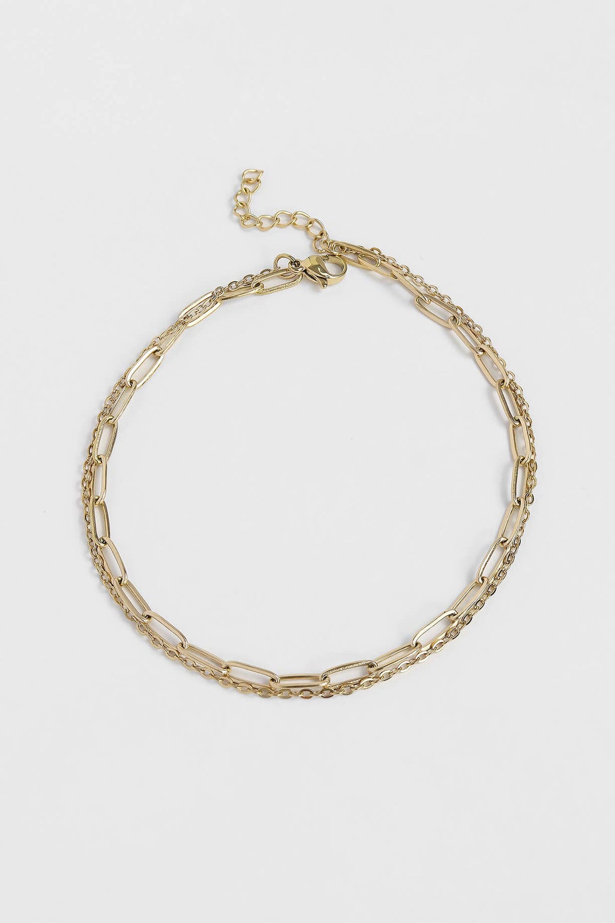 Double Trouble Loop & Paperclip Anklet