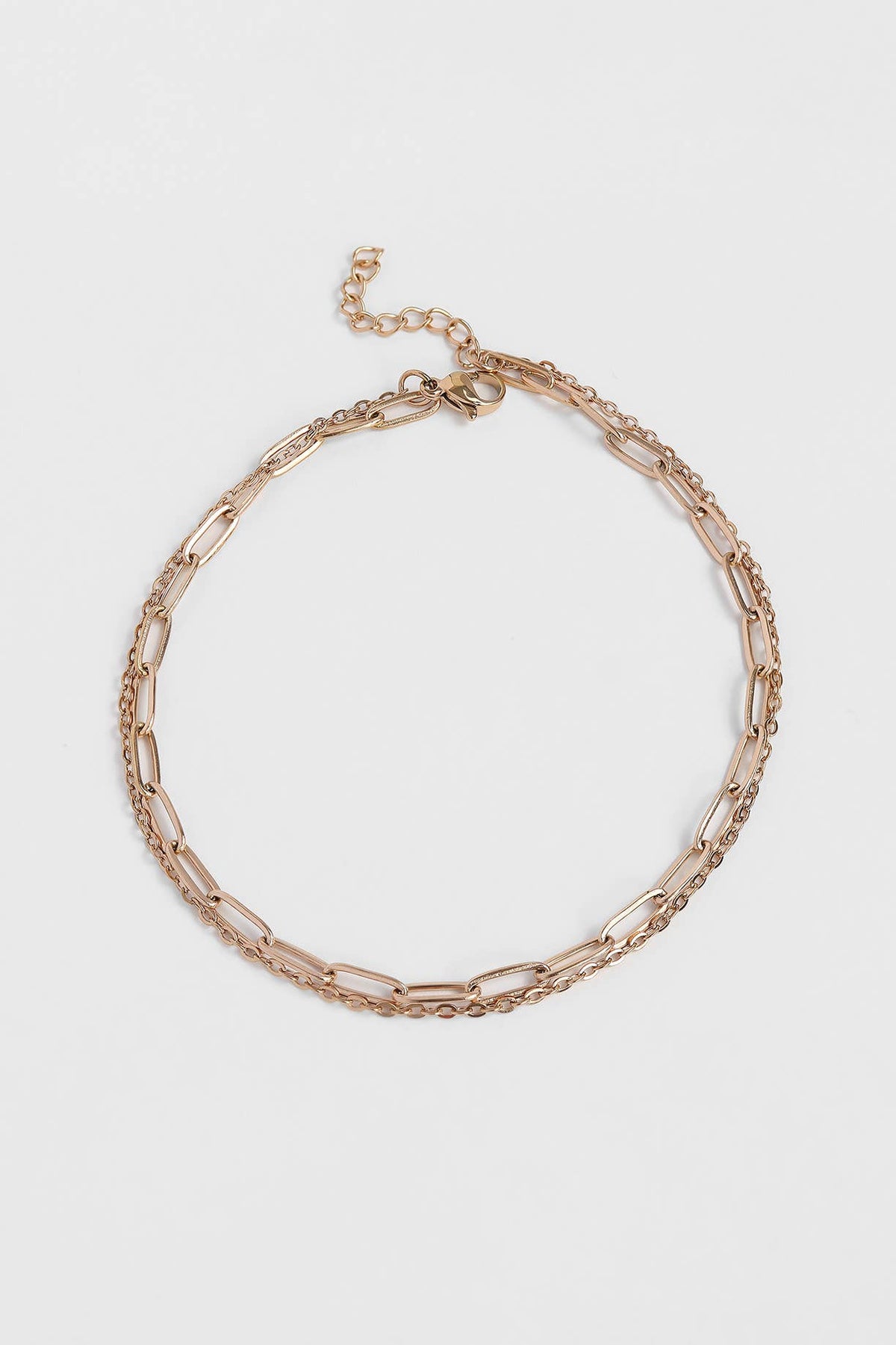 Double Trouble Loop & Paperclip Anklet