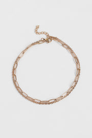 Double Trouble Loop & Paperclip Anklet