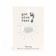 Flower Child With Better Sandals Toe Ring - Silver
