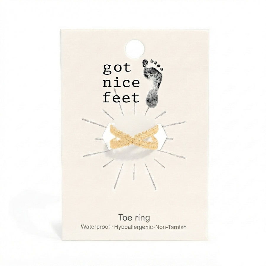 Toe Crossover Event Toe Ring - Gold