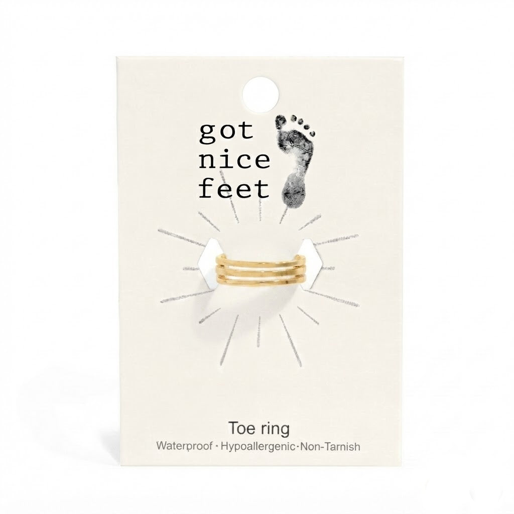 Triple Threat Toe Ring - Silver