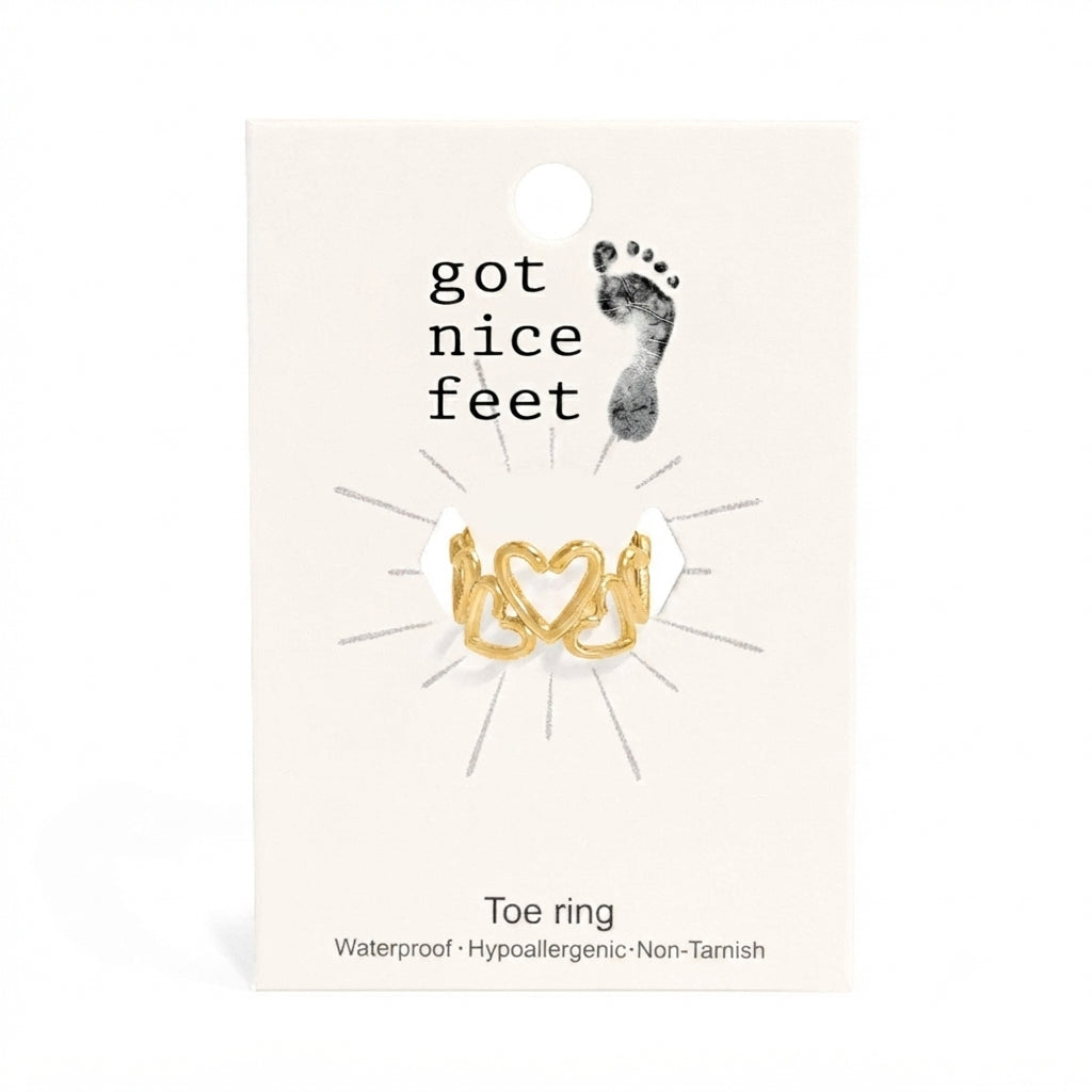 Heart On My Toe (Literally) Adjustable Toe Ring - Silver