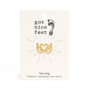 Heart On My Toe (Literally) Adjustable Toe Ring - Silver