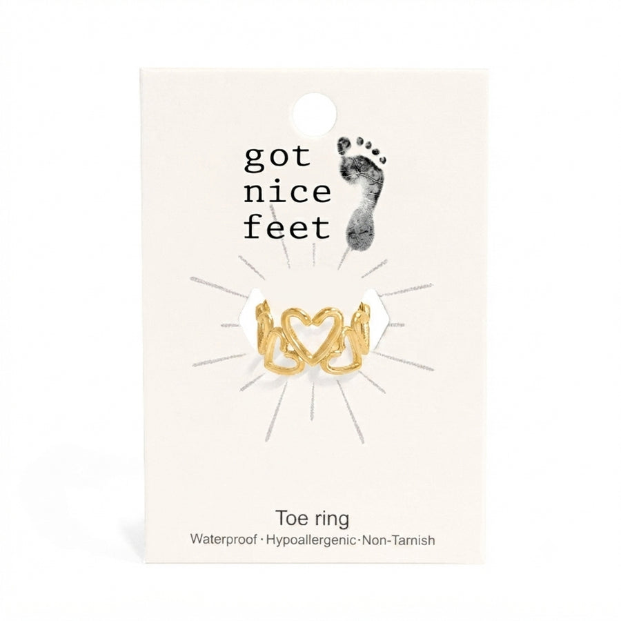 Heart On My Toe (Literally) Adjustable Toe Ring - Gold