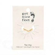 Point Taken Adjustable Toe Ring - Silver