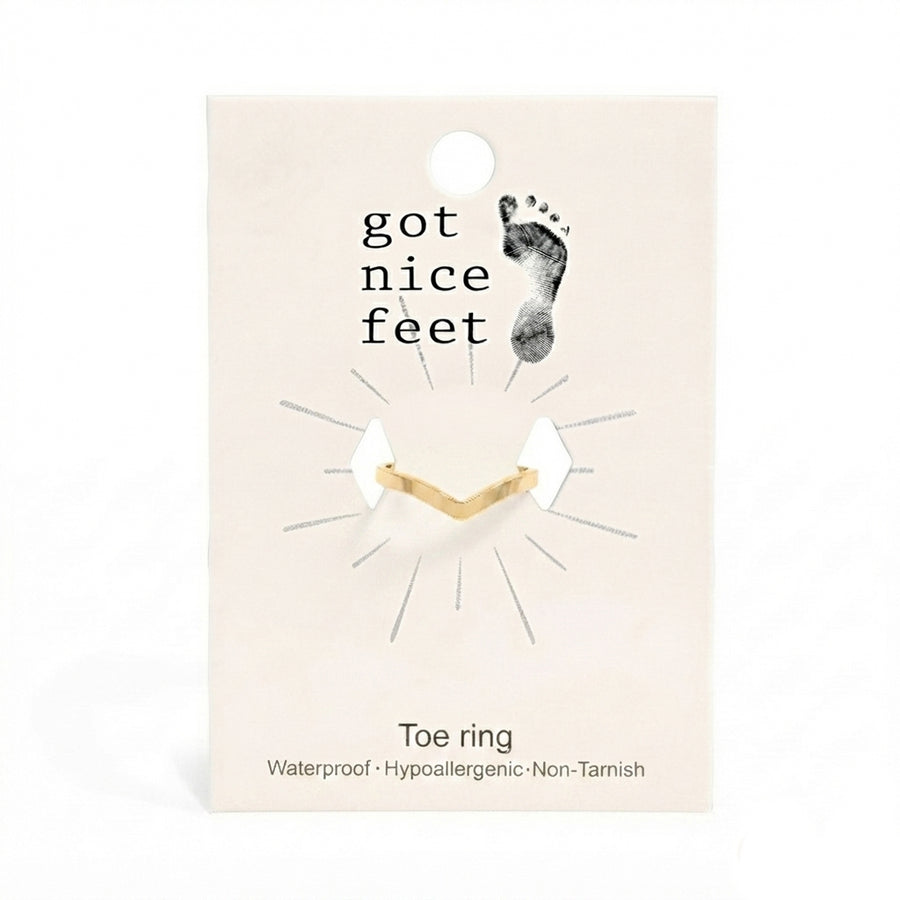 Point Taken Adjustable Toe Ring - Gold