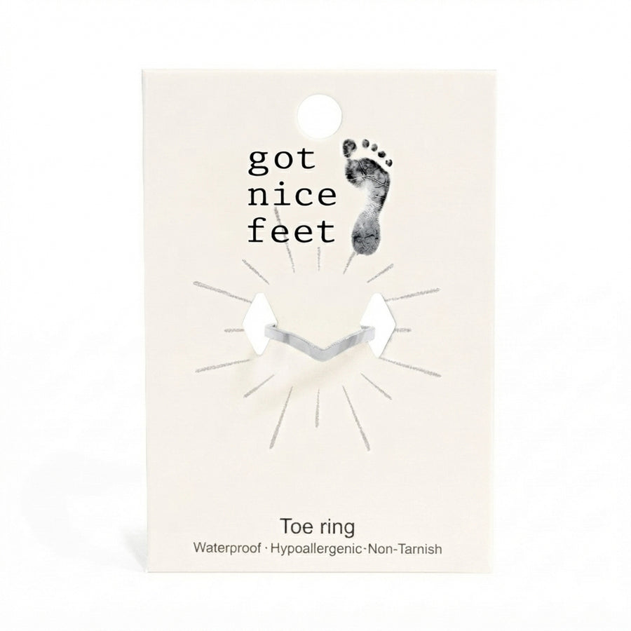 Point Taken Adjustable Toe Ring - Silver