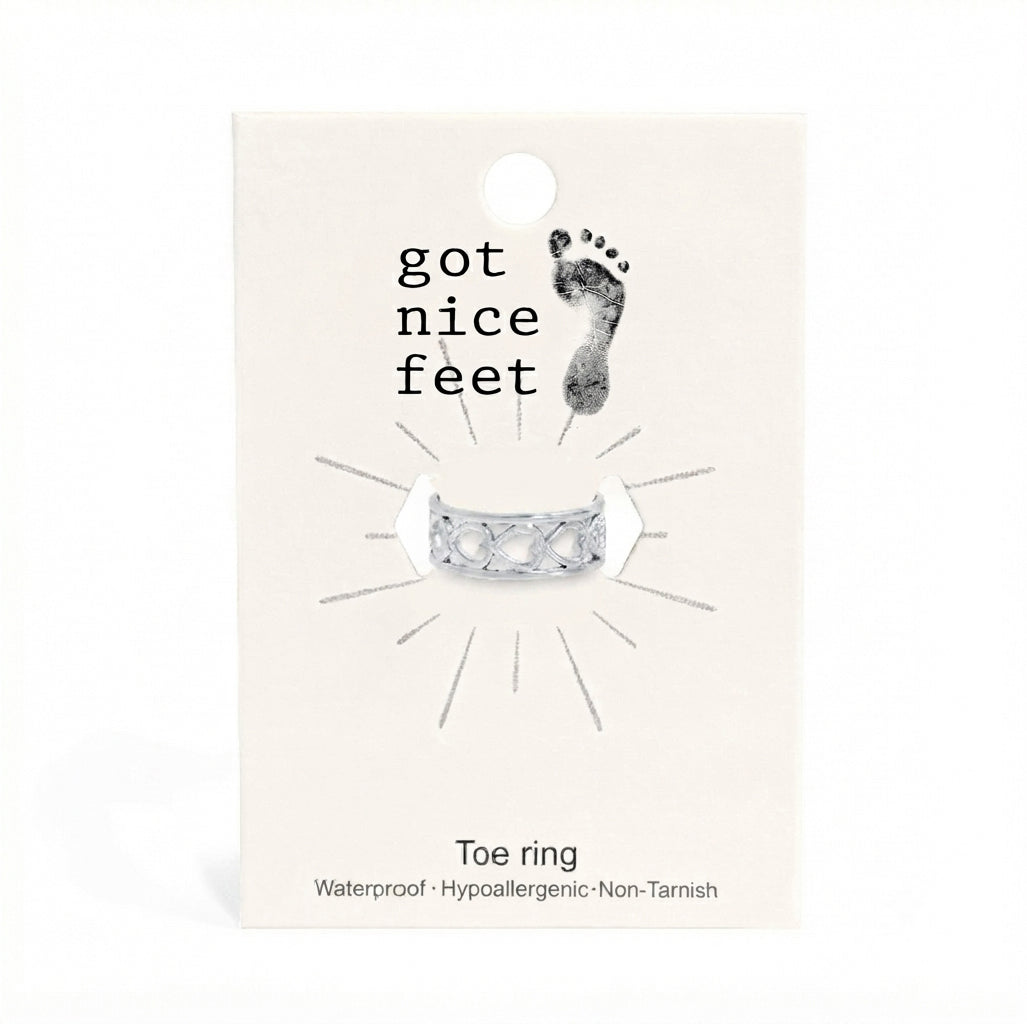 Horizontal Heart Toe Ring – Sideways But Make It Slay - Silver