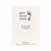 Horizontal Heart Toe Ring – Sideways But Make It Slay - Silver