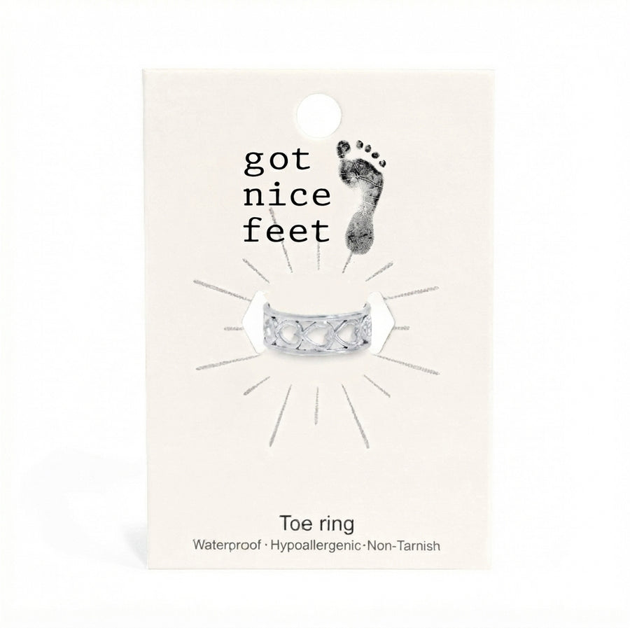 Horizontal Heart Toe Ring – Sideways But Make It Slay - Silver