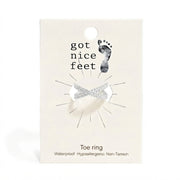 Toe Crossover Event Toe Ring - Silver