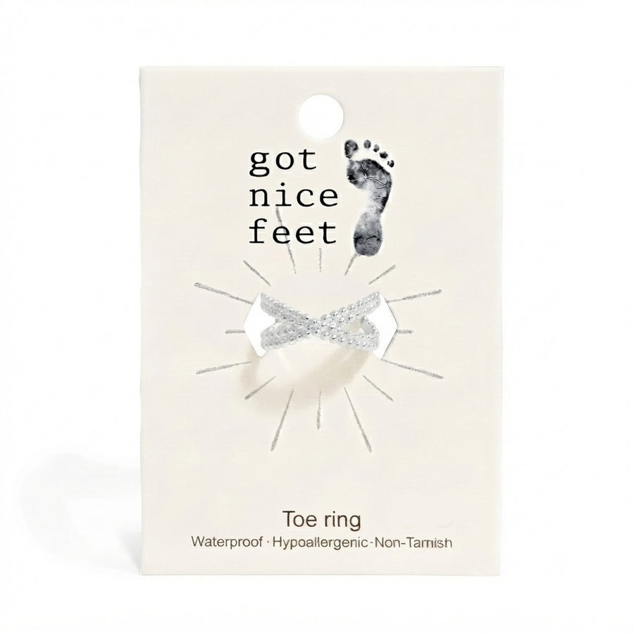 Toe Crossover Event Toe Ring - Silver