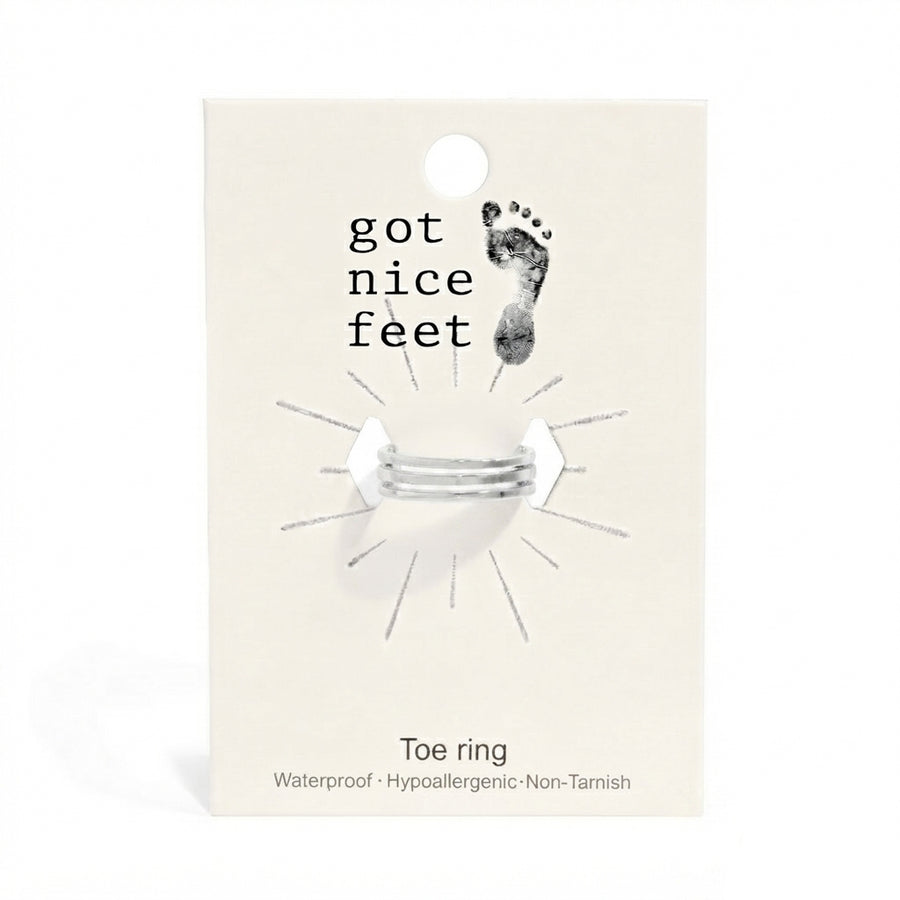 Triple Threat Toe Ring - Silver