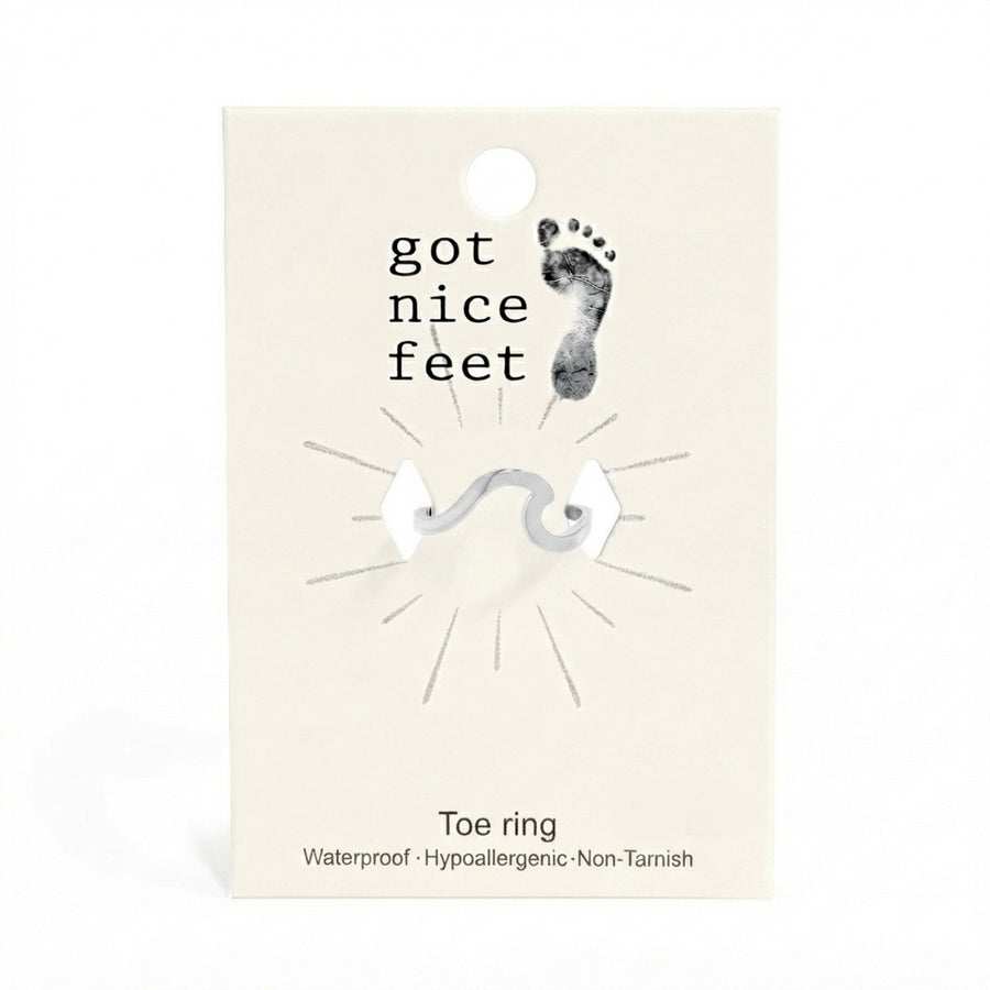 Tsunami of Compliments Adjustable Toe Ring - Silver